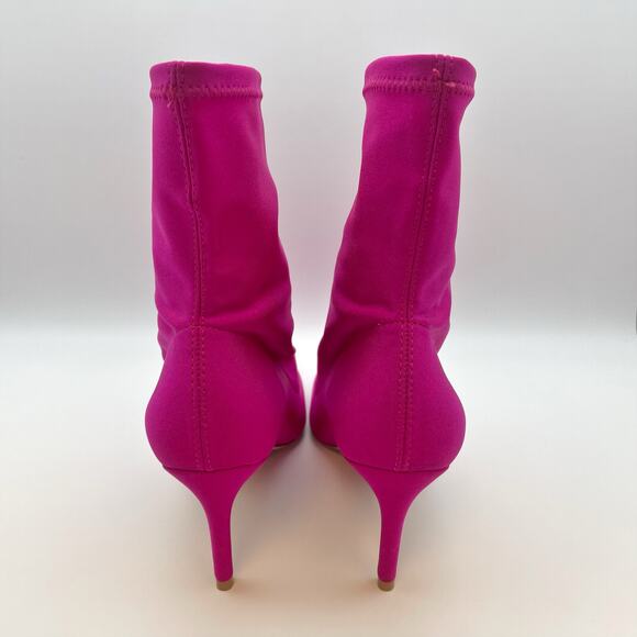 Stuart Weitzman Women's Stuart 75 Stretch Bootie Size 7.5 Pink Magenta NWOB - Picture 10 of 13